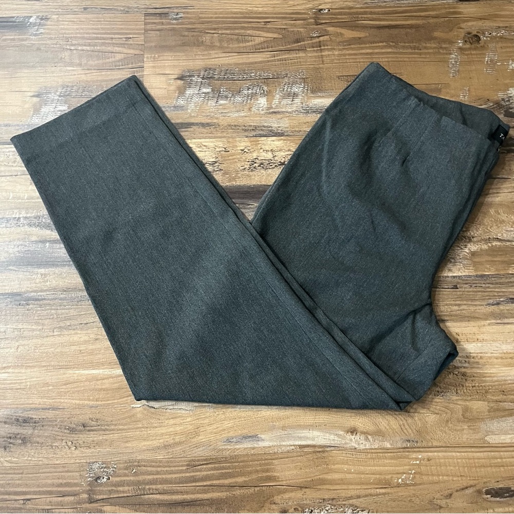 Talbots Charcoal Gray Flat Front Side Zip Women's Dress Pants, Slacks, Trousers - Picture 3 of 12